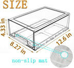 Clear Drawer-Type Plastic Storage Box Bins Organizer, Family First Aid Kits Medicine Cabinet Box Organizer, Closet Shelf