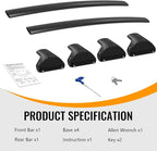 300lbs Lockable Roof Rack Cross Bars Compatible with 2021-2026 Chevrolet Chevy Trailblazer L LT ACTIV RS, Aluminum Crossbars for Rooftop Cargo Bars Luggage Kayak Canoe Bike Snowboard Racks