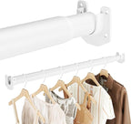 Closet Rods for Hanging Clothes, 17-84 Inch Stepless Adjustable Closet Rod, 1.3 Inch Heavy Duty Metal Clothes Hanging Rod, Ex