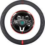 Suede Steering Wheel Cover,Compatible with Mercedes Benz is 550 SL Class C 300 Sport GLK 350 SE Suede Leather Sport Non-Slip Wheel Cover Car Interior Accessories 15 inch for Man and Women