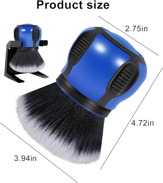 AUCELI Car Detailing Brush, Ultra Soft Auto Interior Dusting Brush with Storage Rack, Car XL Synthetic Brush Cleaning Tool, U