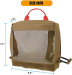 KRYDEX Clear Top Insert Bag with Hook Panel Tactical Packing Cube Travel Organizer Bag (Large-CB)
