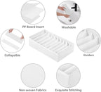4 Packs T-shirt Drawer Organizers for Clothing,10 Grids Compartment Wardrobe Storage Box, Clothes Organizer for Folded Clothe