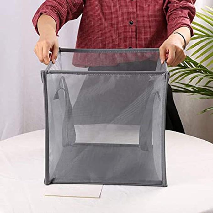 Pop Up Laundry Baskets - Mesh Collapsible Laundry Hampers Storage with Handle - Foldable for Washing Storage, Great for The K