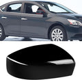 Moonlinks Compatible with Nissan Sentra 2013 2014 2015 2016 2017 2018 2019 Right Side Mirror Cover Replacement, Glossy Black Right Passenger Side Door Rearview Side Mirror Cap Trim
