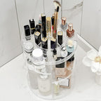 Makeup Organizer Rotating 360 Degree Crystal Jewelry Cosmetic Perfume Display Box Desktop Lipstick Organizer