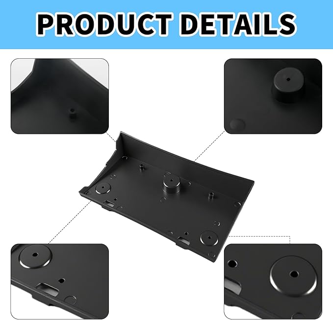 Front Bumper License Plate Frame Bracket Compatible with Ford Expedition 2018 2019 2020 2021 2022 2023 2024, Black License Fr