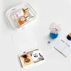 YQBRAO Hard Sided Clear Zipper Case for Storage- Professional-Grade Plastic Clear Zipper Pencil Case,Toy Storage Bins, Toilet