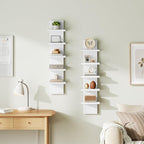 HOOBRO 5 Tier Wall Shelf Unit, 2 Pack Floating Shelves Wall Mounted, Wall Mount Vertical Shelving, Floating Storage Rack, Org
