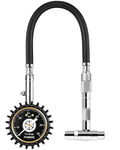 Schrader/Presta Motorcycle Tire Pressure Gauge 60 PSI， 2'' Dial Glow in Dark - Tire Air Pressure Gauge for Car, Motorbike, Bicycle,SUV,Truck Fits Schrader/Presta Valves