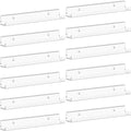 Lifewit Narrow Floating Shelves for Vinyl Record 12 Pack, 12" Clear Wall Shelves for Nail Polish/Book/Picture/Makeup, Acrylic