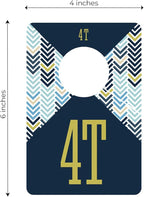 Baby Boy Closet Clothing Dividers/Closet Organizer for Baby Clothes Newborn to 4T / 4" x 6" Boy Nursery Clothes Size Dividers