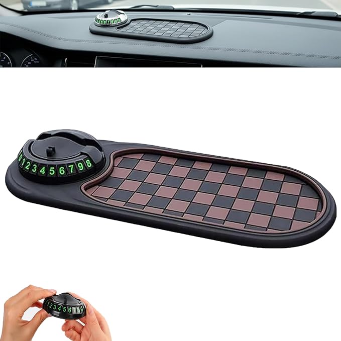 3-in-1 Anti-Slip Mat Solves Every Driver's Biggest Frustration, Multi-Functional Support Anti-Slip Pad, Mobile Phone Bracket 