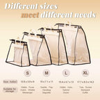 5 PCS Hanging Handbag Storage Organizer Non-Woven Transparent Dust-proof Homewares Purse Wallet Closet Storage Bag with Zippe