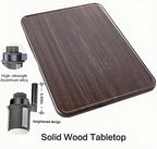 Car Desk for Laptop,360° Rotating Cup Holder Table，Wood Car Tray, Car Table & Car Food Tray，Steering Wheel Tray， Car Accessories for Women & Men. Compatible with Tesla Model Y/3/S, Ford F150& Most