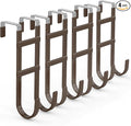 FYY Over The Door Hooks - 4 Pack Heavy Duty Dual-Hook Organizer Hanger with Non-Slip Rubber for Towels, Clothes, Hats & Bags 