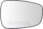 TRQ Passenger Side Power Heated Mirror Glass Snap On Compatible with 2011-2013 Hyundai Elantra 2012-2017 Hyundai Accent