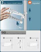 SEIRIONE Rustproof Shower Corner Caddy Organizer for Bathroom, 4 Adjustable Shelves with Tension Pole, for Bathtub Shampoo Ac