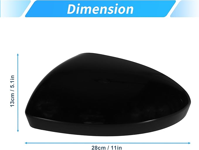 Motoforti Left Side Wing Mirror Cover for Nissan Altima 2019-2024, Car Rear View Mirror Cover Cap No.963746CA9A, Car Exterior Door Side Rearview Mirror Cap Mirror Housing, Glossy Black