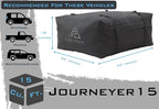 Journeyer 15 Cubic Feet Weatherproof Rooftop Cargo Carrier for Top of Vehicle, Attaches with or Without Roof Rack 40" L x 36" W x 18" H