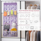 16 Pockets Over Door Hanging Storage Organizer with 4 Kinds Pouches for Shoes,Sock,Hat,Underwear,Handbag,Cosmetics,Toiletry,B