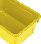 Storex Small Cubby Bins, Pack of 5, 12.2 x 7.8 x 5.1 Inches, Yellow (62410U05C)