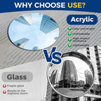 acrylic convex mirror 360-degree adjustable wide-angle indoor security mirror suitable for monitoring blind spots in parking lots Garage warehouses offices and traffic safety management (11.7in)