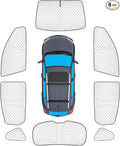 KMF 8pcs Thicken Full Car Window Shades for Hyundai Santa Fe Sport 5 Seats Accessories 2013-2018(Not LWB), Windshield Sunshade Window Covers for Side Rear,UV Block and Blackout Privacy for Camping
