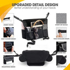 Black Car Handbag Holder Between Seats Suede Car Storage Bag Large Capacity 7 Compartment Purse Phone Ipad Automotive Consoles Organizer Safe Barrier of Pet Kids…