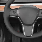 MEWANT Hand Stitched Steering Wheel Cover for Tesla Model 3 2017-2023 / Model Y 2020-2023 Accessories