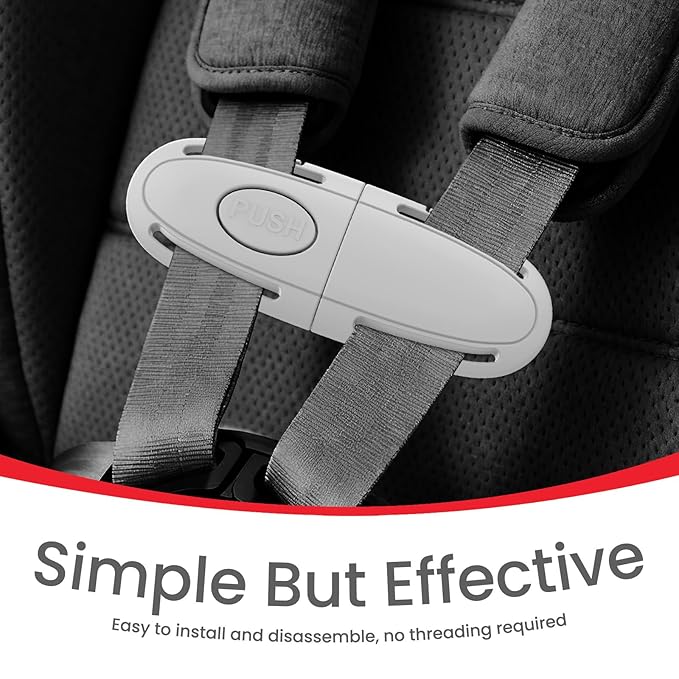Universal Child Car Seat Chest Harness Clip – Kids Seat Belt Adjuster & Anti Escape Buckle Guard, Child Safety Car Seat Belt 