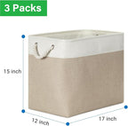 Bidtakay Extra Large Storage Baskets for Organizing 17x12x15.1 inch 3-Pack Fabric Closet Organizers Storage Bins with Handles