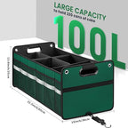 Car Trunk Organizer, Car Storage Organizer, Collapsible Multi Compartment for Car, Suv, Sedan, Truck, 100L, Extra Larger