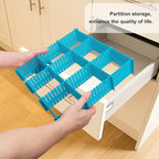 100 PCS Premium DIY Drawer Dividers, Blue, Adjustable Drawer Dividers for Perfectly Organized Drawers, Tidying Makeup, Clothe