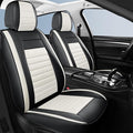 Car Seat Covers Full Set, Breathable Nappa Leather Seat Covers, Horizontal Stripes Automotive Seat Covers, Universal Seat Cus
