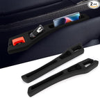 Hovom 2PCS Car Seat Gap Filler Organizer, Multi-purpose Automotive Seat Gap Storage Organizer for Key Phone Card, Auto Seats Crevice Filler Stop Things from Dropping, Car Accessories (Black)