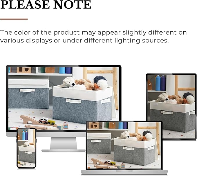 GRANNY SAYS Large Storage Bins with Lids, Collapsible Storage Box, Storage Basket for Shelves, Decorative Storage Bins, Toy S