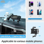 Aunginsy Center Console Dash Storage Organizer Tray Compatible with Toyota Tundra/Sequoia 2022-2026, Dashboard Storage Box with Phone Holder/Walkie-Talkie Stand/Radio Stand Insert Mounted Accessories