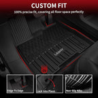 LASFIT Floor Mats & Cargo Liner for Toyota Sienna 8 Seats 2021-2025 2026 All Weather TPE Custom Fit Floor Liner for Sienna LE/XLE Front and Rear Car Mat & Trunk Mat, Black