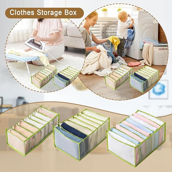 3PCS Wardrobe Clothes Organizer - Foldable Closet Drawer Organizer for Clothes, Portable Closet Organizers and Storage Bins, 