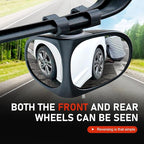 2 PCS Car Blind Spot Mirrors, Wide Angle Blind Zone Reducing Rearview Mirror, High Definition Auxiliary with 360 Degree Adjustable Base, Anti-collision Housing Snap-on Mounting Design (Black)