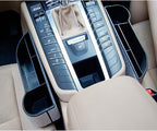 Car Seat Side Drop Organizer, Sparkle Car Seat Gap Filler, Car Seat Console Storage Organizer, Crystal Car Seat Pockets with Cup Holder and Two Charging Ports for Co-Driver.