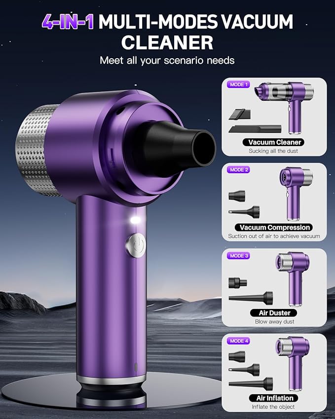 EYYA Handheld Car Vacuum Cleaner Cordless 135P-S02