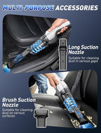 Handheld Vacuum Cordless, 15000PA Powerful Suction Hand Held Vacuum Cleaner, Car Vacuum Portable Cordless with Large-Capacity