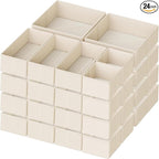 Criusia Drawer Organizer Clothes, 24 Pack Dresser Organizer for Baby Clothes, Underwear, Sock- Foldable Closet Organization a