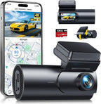 GKU Dash Cam Front and Rear Camera,4K+1080P, 5.8GHz WiFi & GPS Dash Camera for Cars,with 64G SD Card,1.47" Display Dashcam, 2