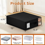 StorageTastic 6 Pack Bed Sheet Closet Organizers and Storage,Sturdy Foldable Storage Containers with Window and Label,Storage