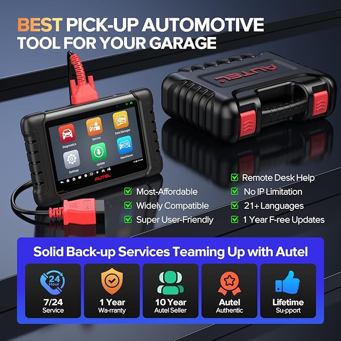Autel Scanner MaxiCheck MX808S, 2026 US Ver. of MaxiCOM MK808S/ MK808Z, Bidirectional 11OS as MX900 MK900 MK900BT, 3000+