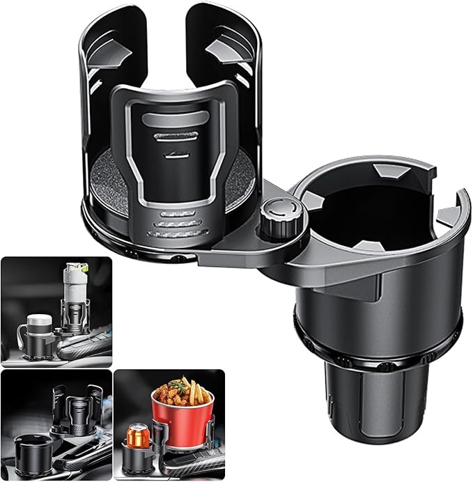 Cup Holder Expander for car 2 in 1 Multifunctional Car Cup Holder Extender Adapter with Adjustable Base Compatible with Hydro