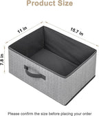 Storage Baskets, 15.7 Inch Woven Fabric Bins, Storage Cubes with Reinforced Handles, Organizer Bins for Closet Shelves, Folda